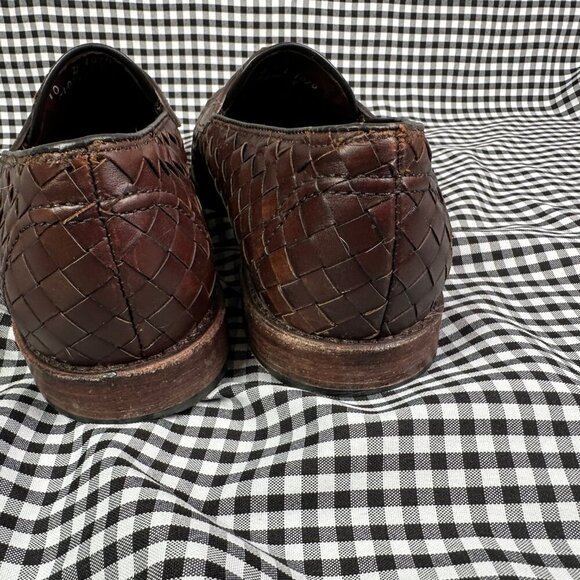 Allen Edmonds Sarasota Brown Leather Woven Loafer Men's Size 10 D - Picture 7 of 8